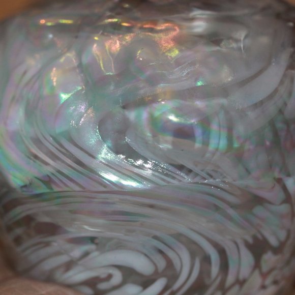 Studio Glass Iridescent Votive Tea Light Candle Holder -- Rainbow of colors - Picture 4 of 4